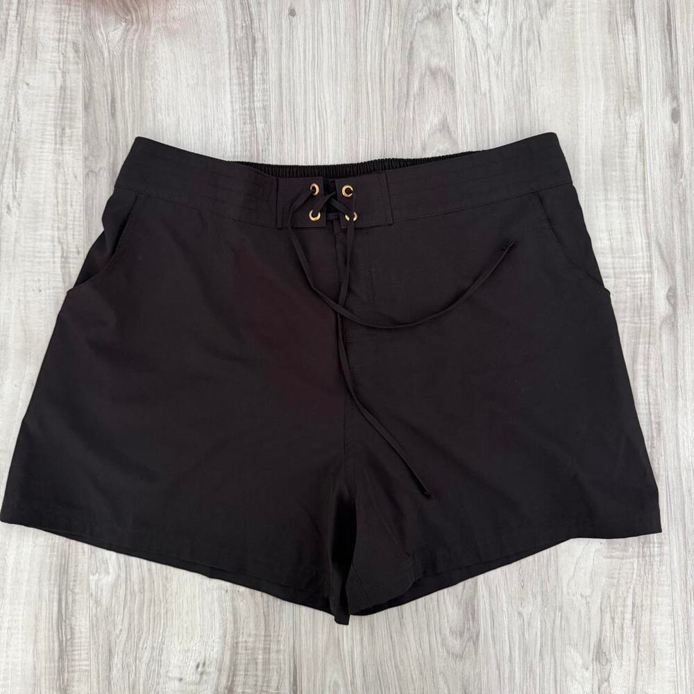 La Blanca Black Swim Board Shorts Cover-Up Plus Size 1X